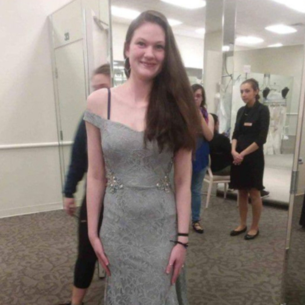 Silver formal dress
